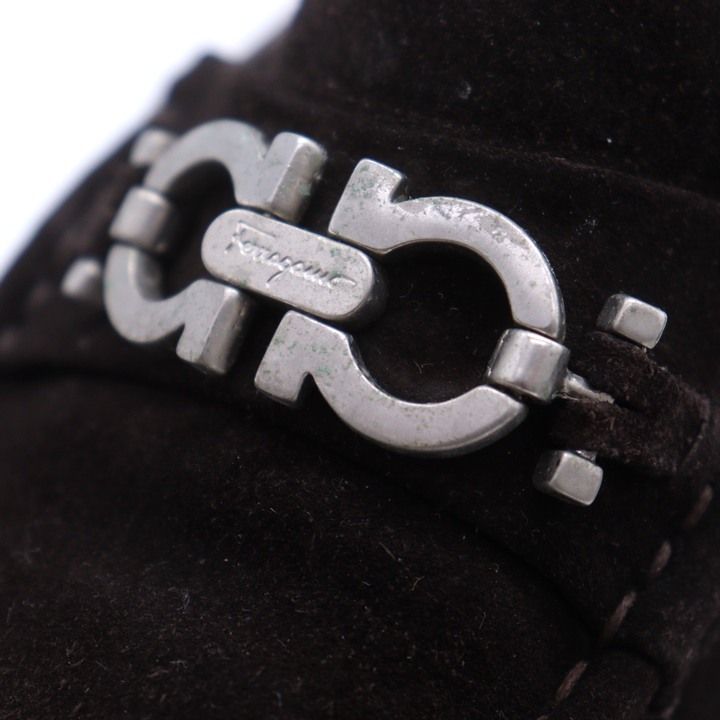 フェラガモ ガンチーニ ビットローファー レザー スリッポン シューズ ブランド 靴 メンズ ブラウン FERRAGAMO