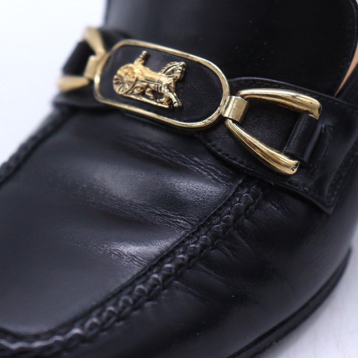 セリーヌ ビットローファー パンプス 馬車ロゴ シューズ ブランド 靴 イタリア製 黒 レディース 36サイズ ブラック CELINE