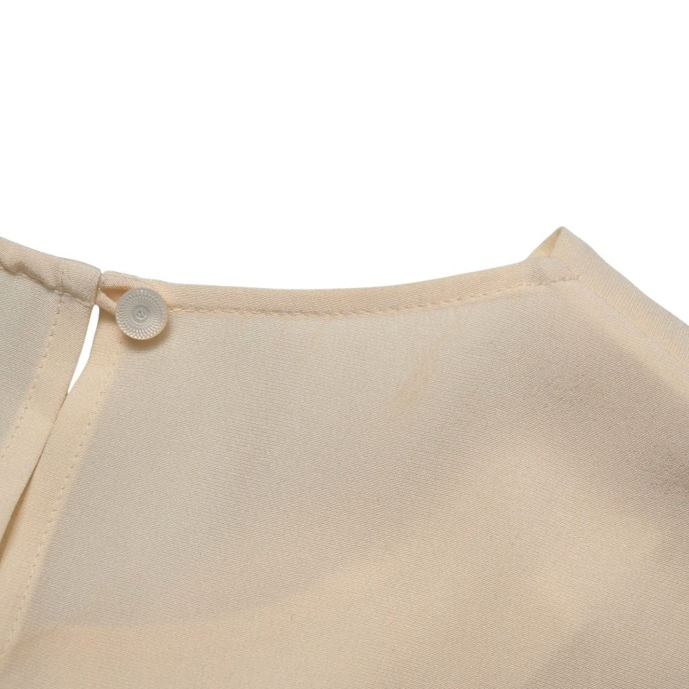 使った感じのする HERMES エルメス ブラウス サイズ34 総シルク ドレープ ノースリーブ シャツ フランス製 ブランド古着 20251106 RA6566 特典有