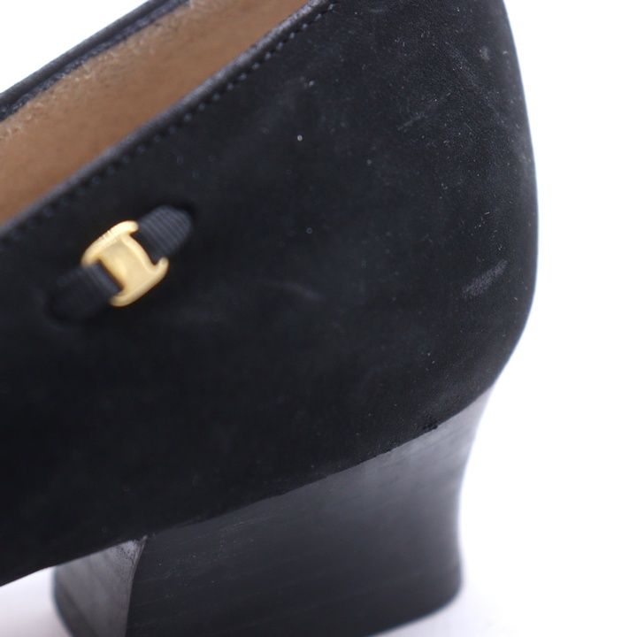 サルヴァトーレフェラガモ パンプス ヴァラ リボン シューズ ブランド 靴 レディース 5. ブラック Salvatore Ferragamo