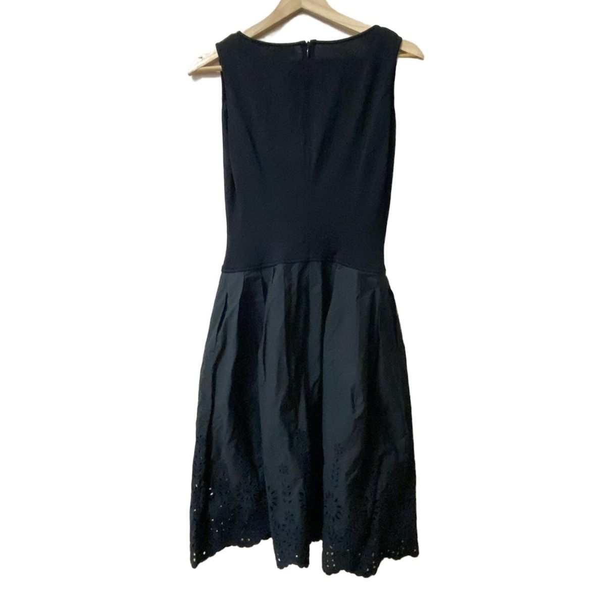 FOXEY フォクシー ワンピース サイズ40 M レディース - 16352 黒 クルーネック|ノースリーブ|ひざ丈