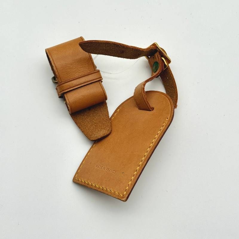 美品 ルイヴィトン ネームタグ ポワニエ セット ヌメ革 名札 ロゴ