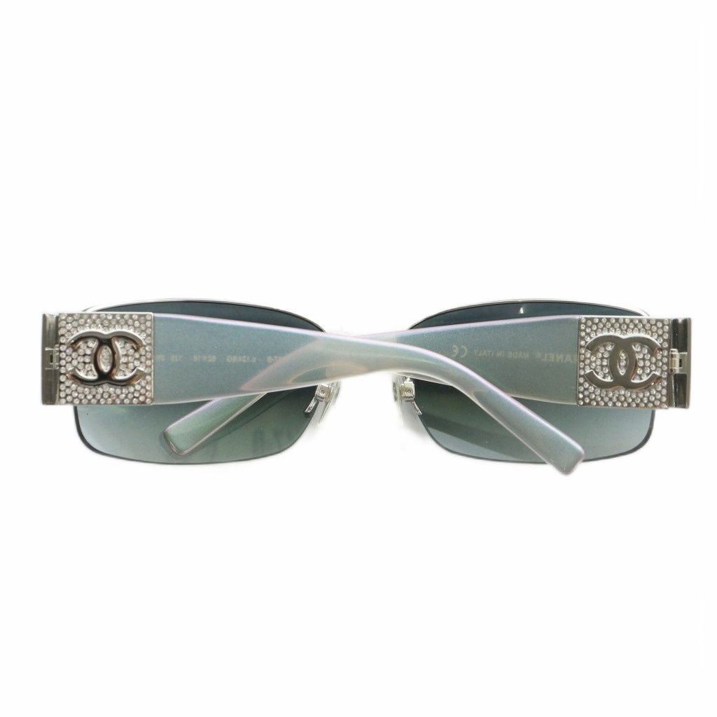 ⭐️CHANEL⭐️ ストーン付きシルバーサングラス シャネル CHANEL 眼鏡 サングラス セルフレーム グラデーション