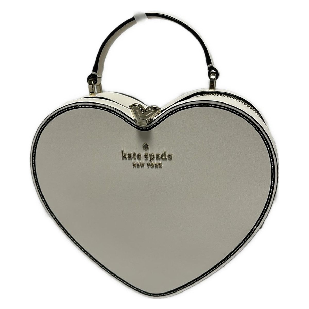 Kate spade(ケイトスペード) ハンドバッグ美品 - KA781 白 ハート