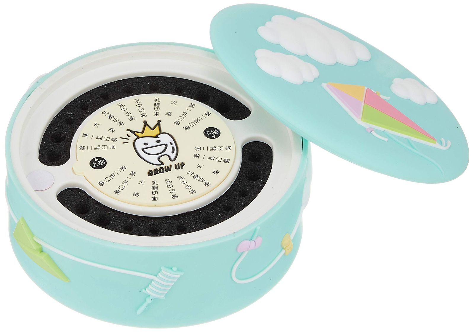 乳歯ケース 乳歯入れケース 乳歯ボックス へその緒ケース うぶ毛ケース 男の子 防湿抗菌 シリコーン製 活性炭 名入れ 記録カード付 卒園祝い 水色