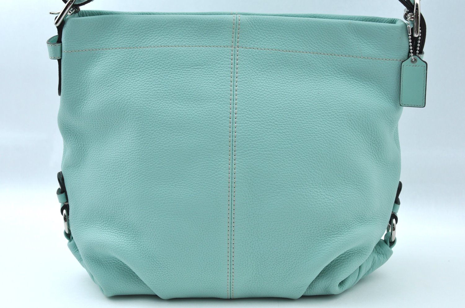 COACH コーチ ヴィンテージ ショルダークロスボディーバッグ 財布 レザー 水色 3340N