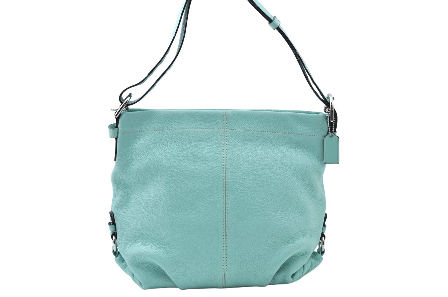 COACH コーチ ヴィンテージ ショルダークロスボディーバッグ 財布 レザー 水色 3340N