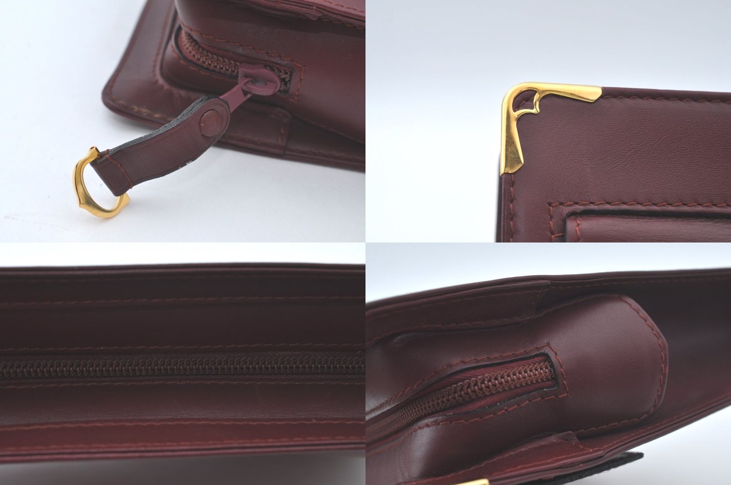 CARTIER カルティエ マストドゥカルティエ クラッチバッグ レザー ボルドー レッド 3814N DECORATOM_COM_BR