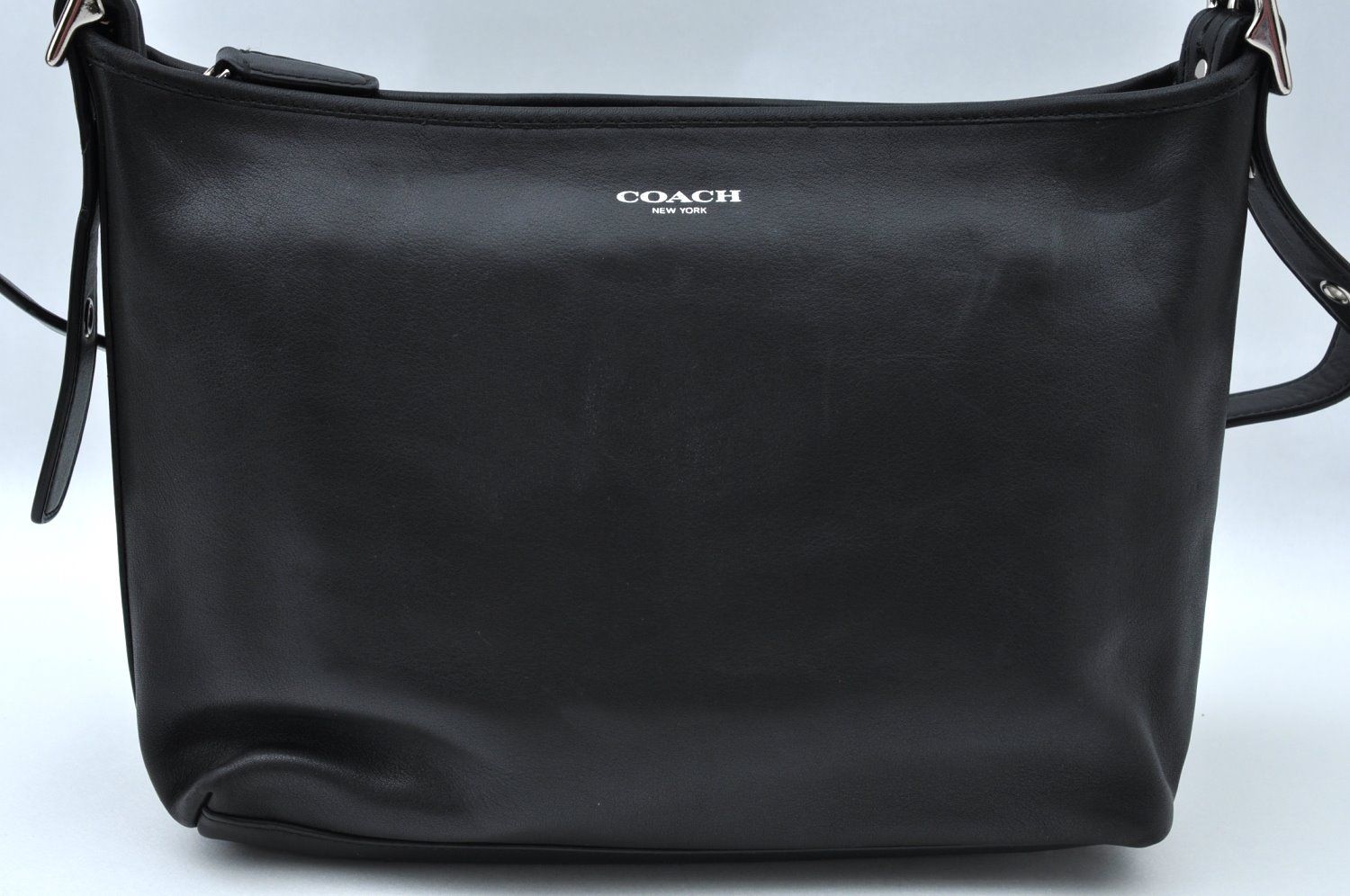 COACH コーチ ヴィンテージ ショルダークロスボディーバッグ 財布 レザー ブラック 3852N