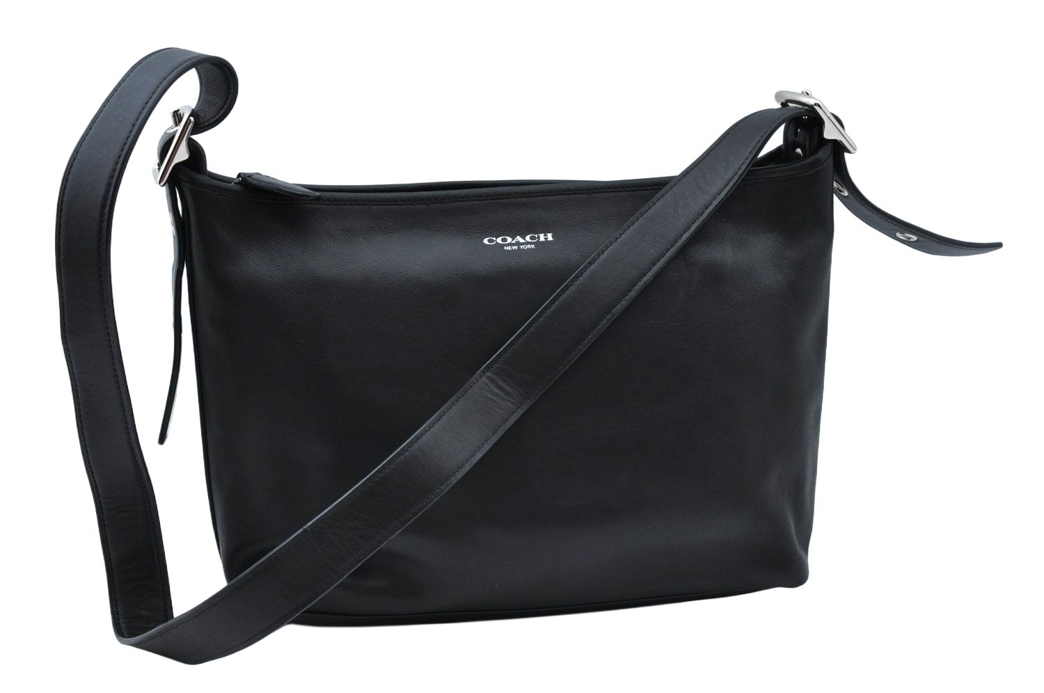 COACH コーチ ヴィンテージ ショルダークロスボディーバッグ 財布 レザー ブラック 3852N