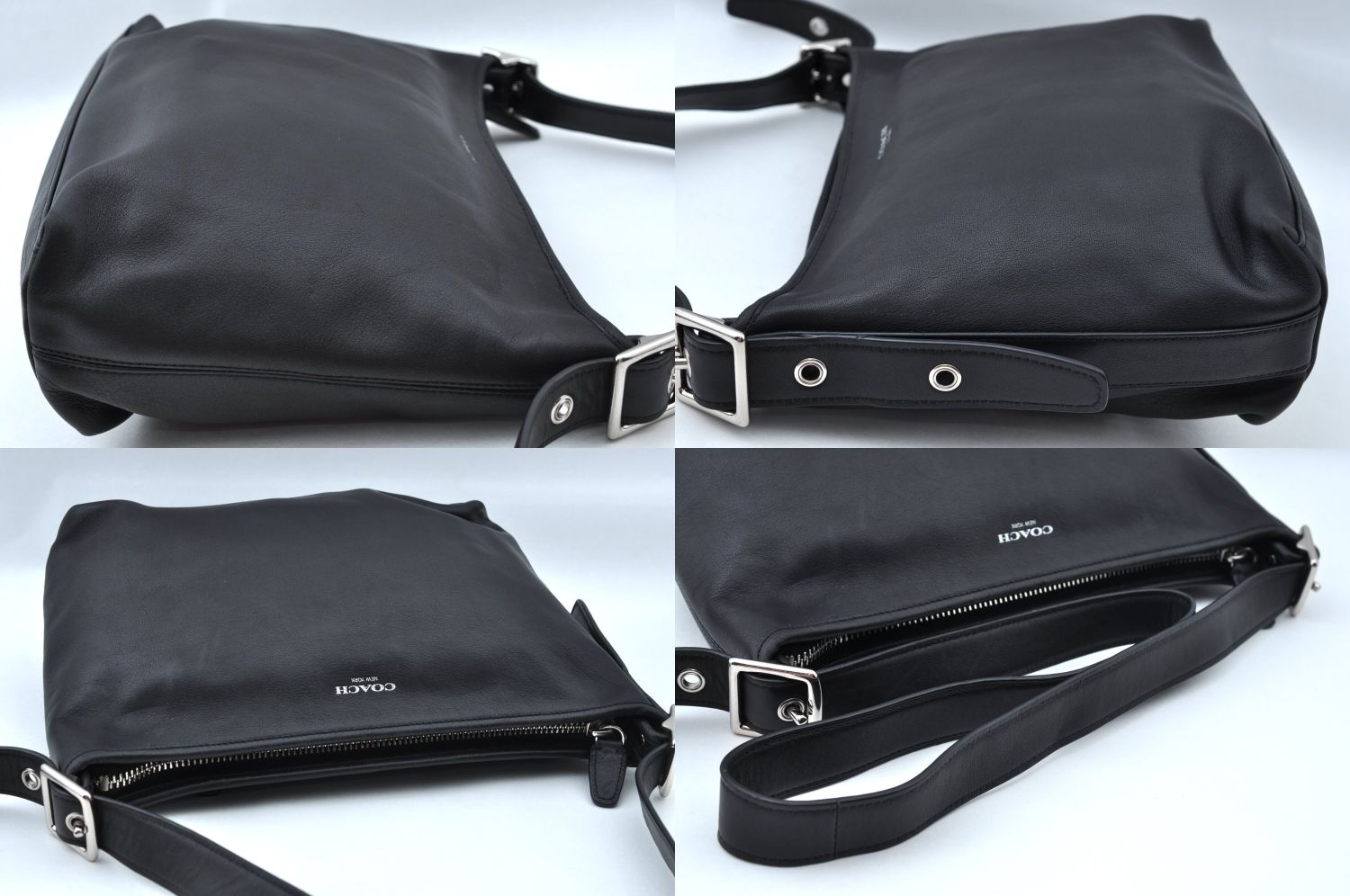 COACH コーチ ヴィンテージ ショルダークロスボディーバッグ 財布 レザー ブラック 3852N DECORATOM_COM_BR