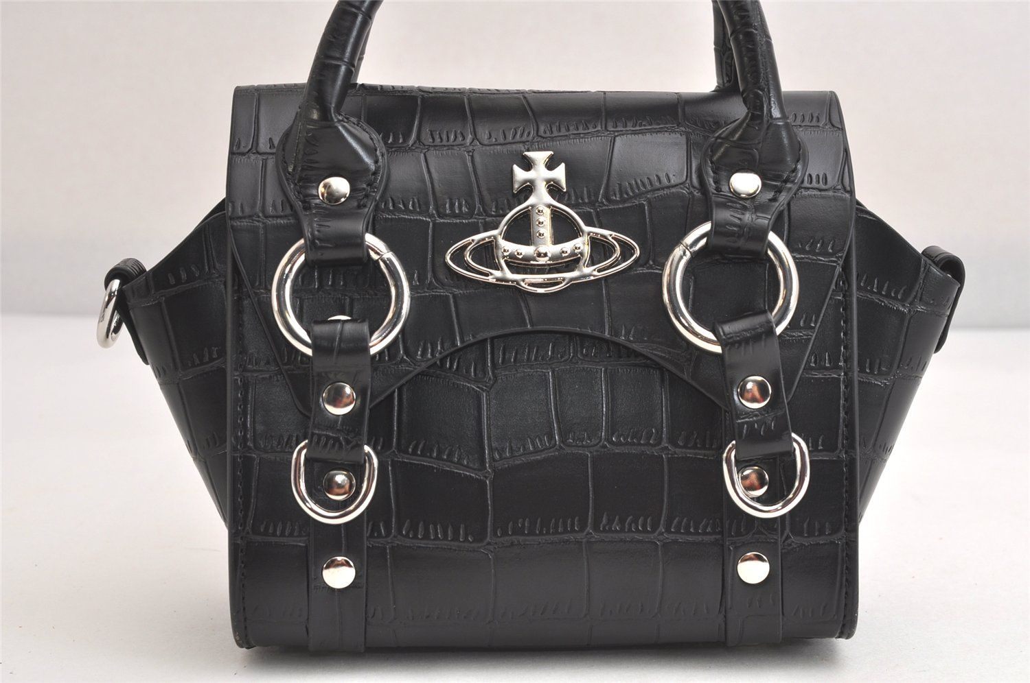 Vivienne Westwood ヴィヴィアンウエストウッド ベティ ミニ レザー 2Way ハンドバッグ ブラック 3873N