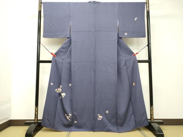 平和屋着物●本加賀友禅作家　稲手明仁　訪問着　枝花文　紅掛花色　正絹　逸品　DAAS2354tw 平和屋着物○本加賀友禅作家 稲手明仁 訪問着 枝花文 紅掛花色 正絹