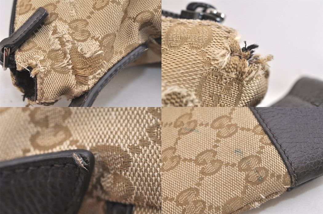 GUCCI グッチ ショルダークロスボディーバッグ GGキャンバス レザー 374411 ベージュ 4014N DECORATOM_COM_BR