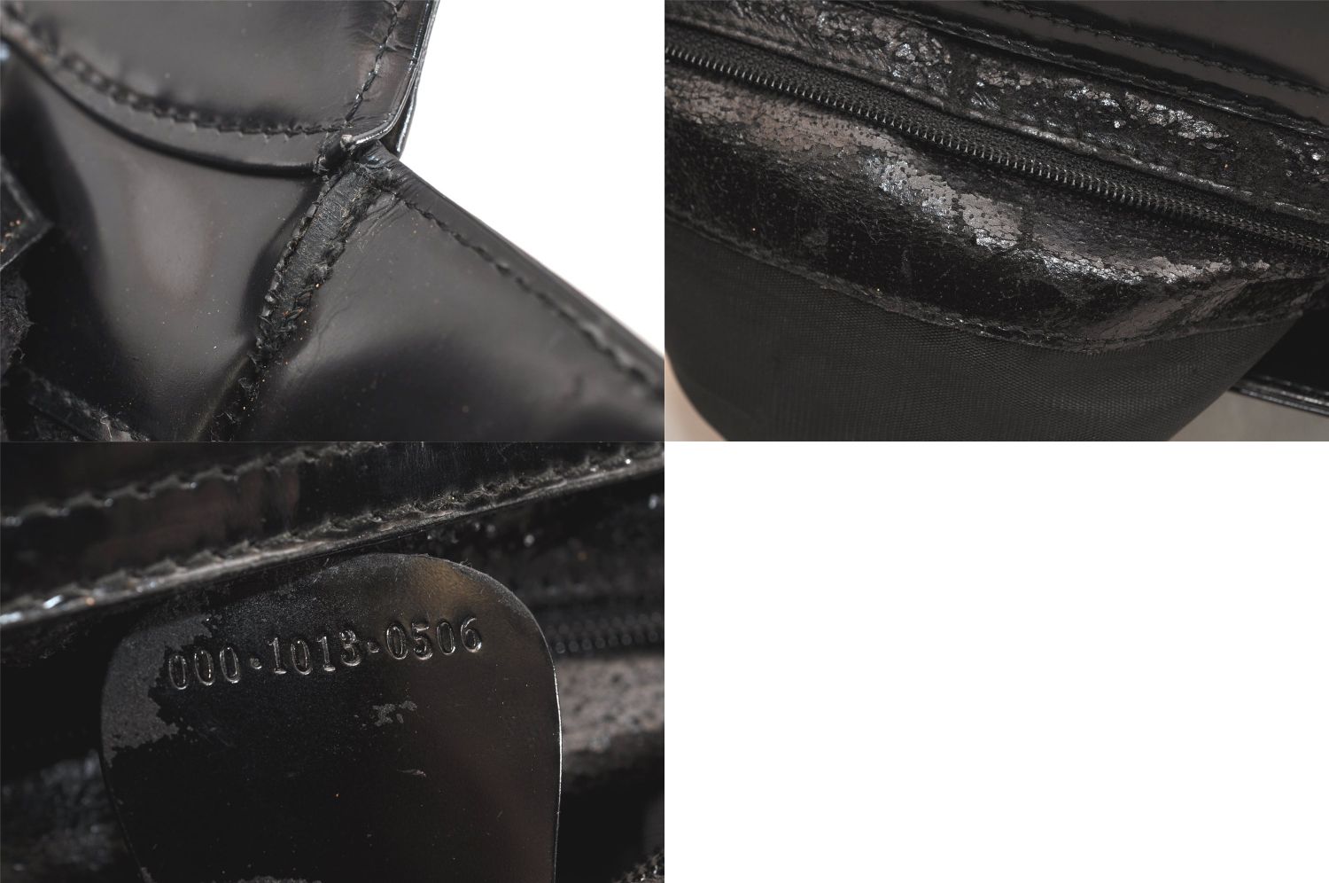 GUCCI グッチ ヴィンテージ ショルダーハンドバッグ 財布 エナメル ブラック ジャンク 4031N DECORATOM_COM_BR