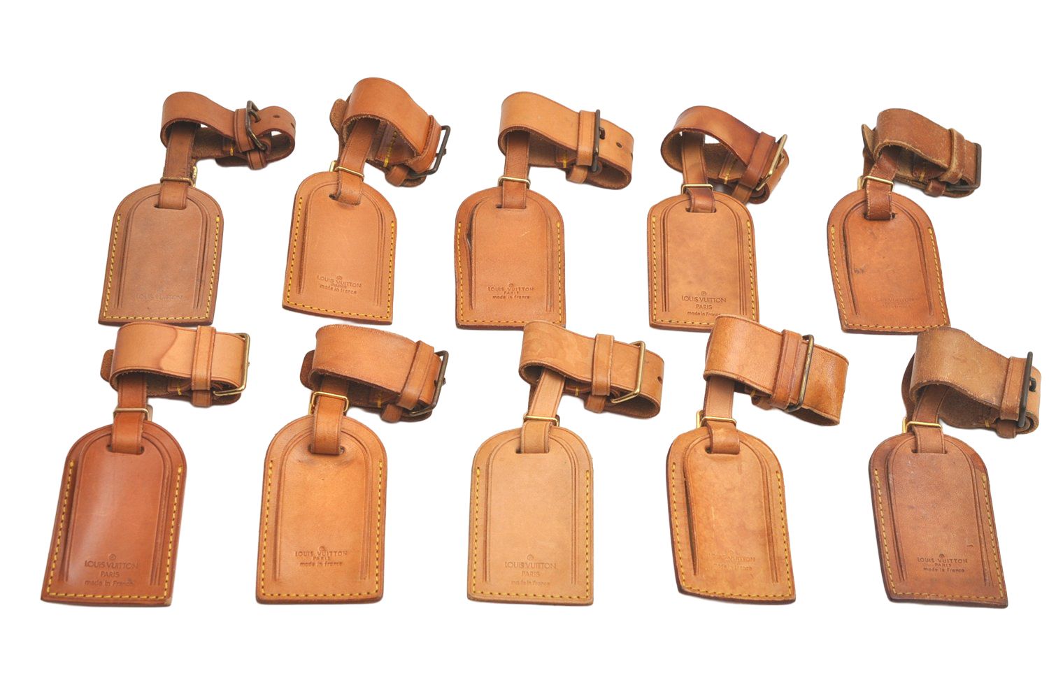 LOUIS VUITTON ルイヴィトン ネームタグ ハンドル ホルダー ベージュ 10セット LV 4035N