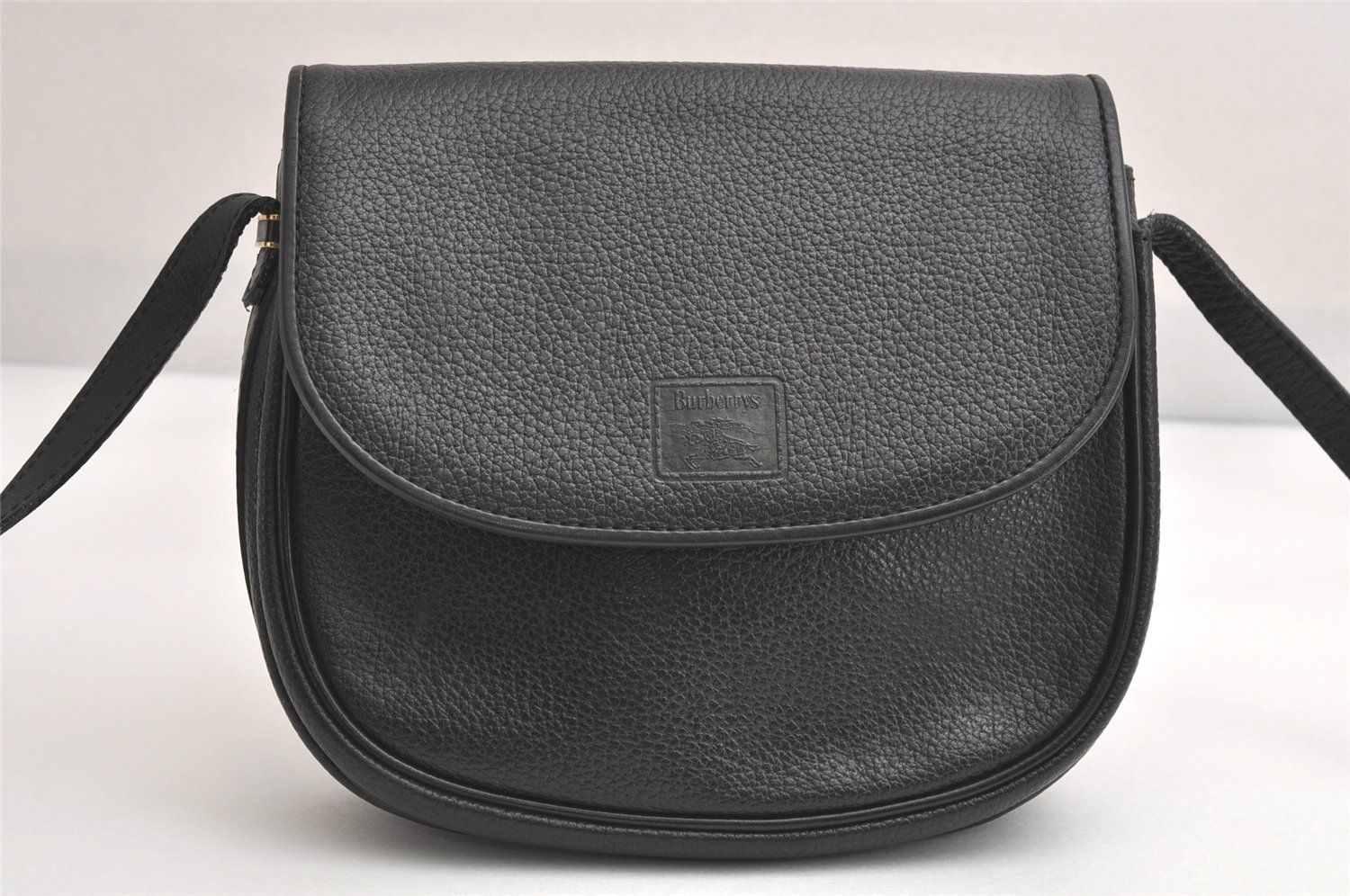 Burberrys バーバリーズ ヴィンテージ ショルダークロスボディーバッグ 財布 レザー ブラック 4059N