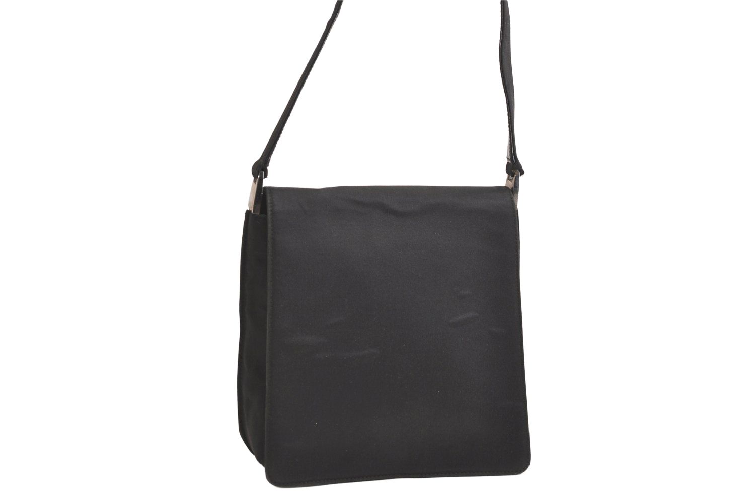 GUCCI グッチ ヴィンテージ ショルダーハンドバッグ 財布 サテン レザー ブラウン 4080 N