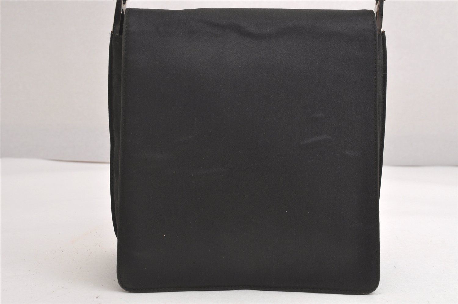 GUCCI グッチ ヴィンテージ ショルダーハンドバッグ 財布 サテン レザー ブラウン ジャンク 4080N