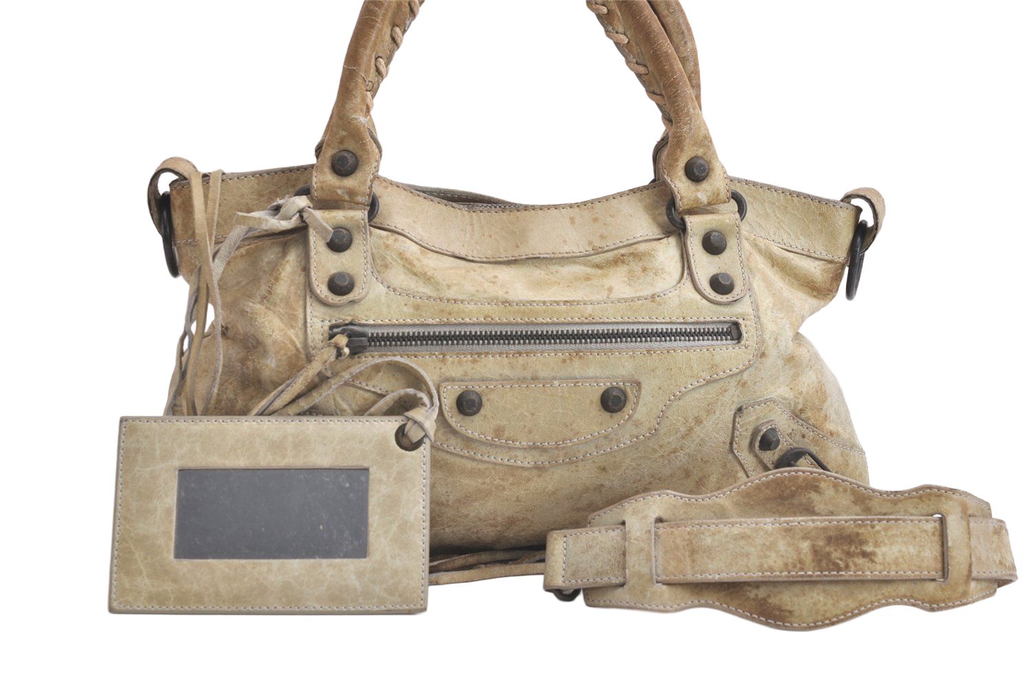 BALENCIAGA バレンシアガ クラシック ザ ファースト 2Way ショルダーハンドバッグ レザー グリーン 4088N