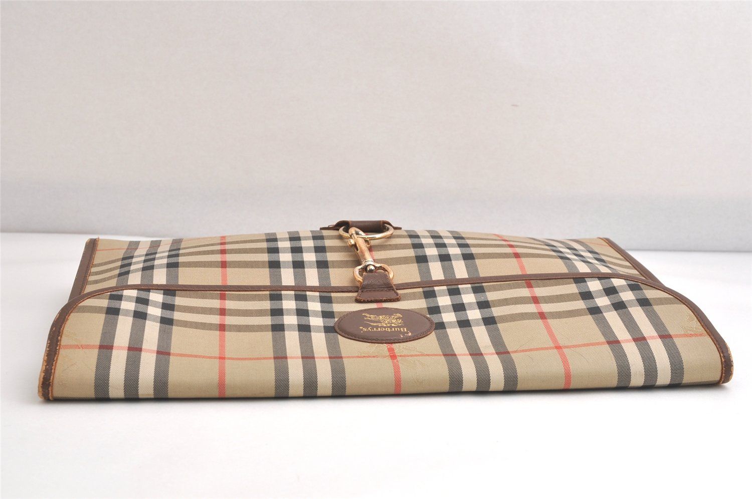 Burberrys バーバリーズ ノバチェック柄 ドキュメントケース キャンバス レザー ベージュ 4104N DECORATOM_COM_BR