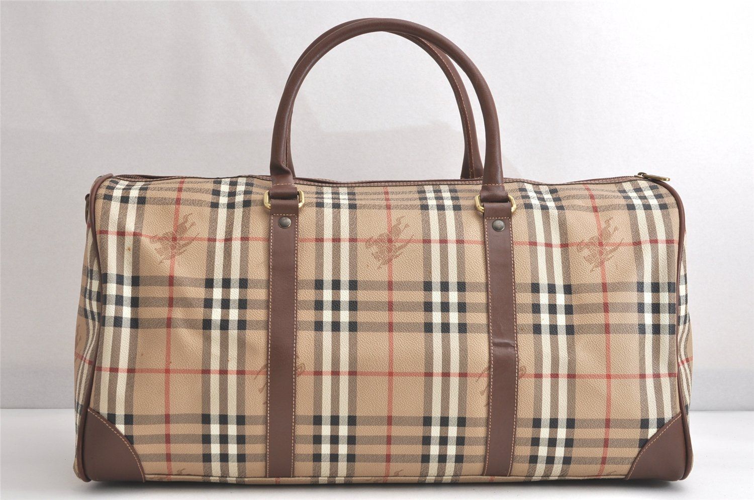 ショルダーボストンバッグ ベージュ