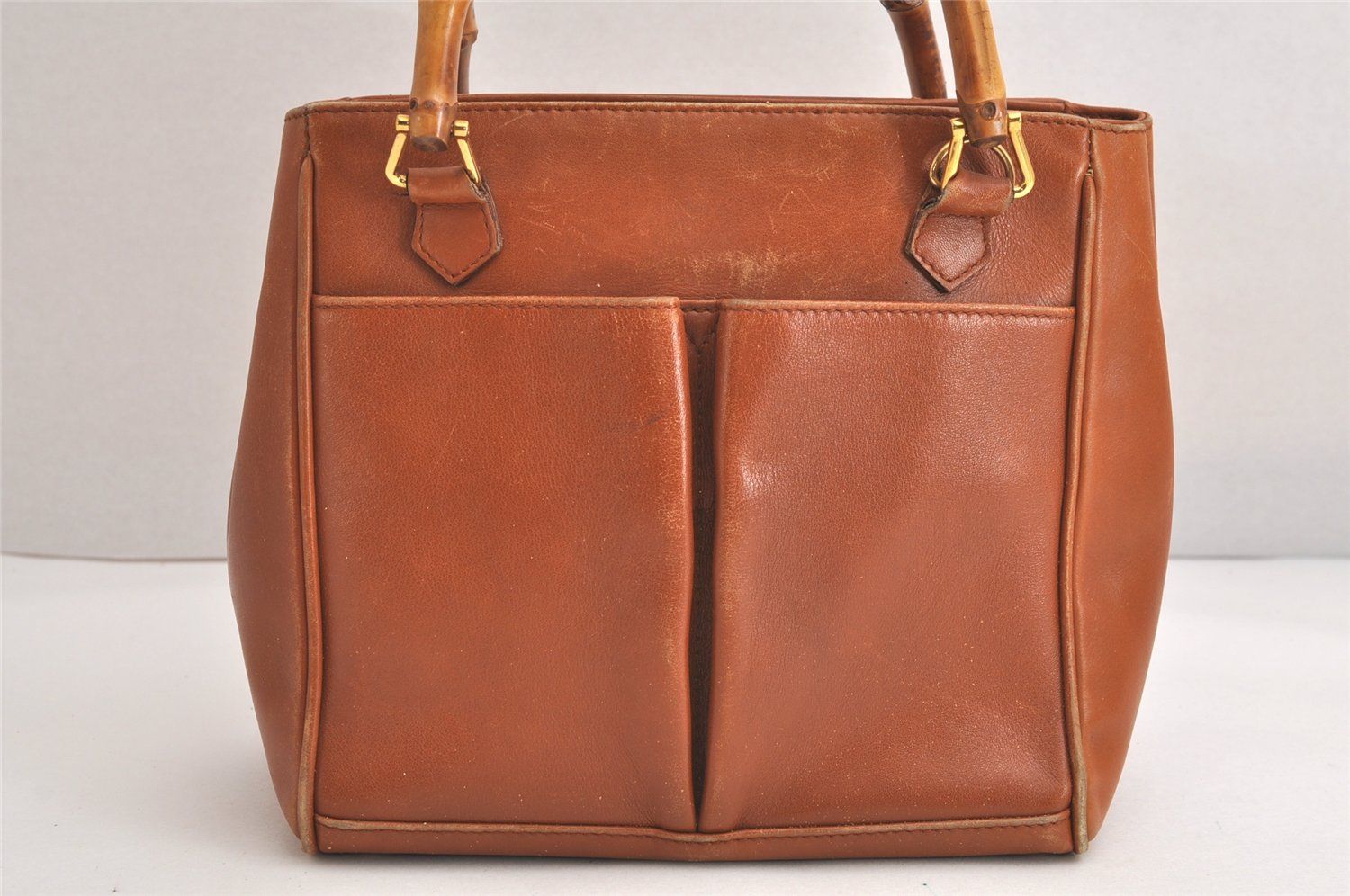 GUCCI グッチ バンブー 2Way ショルダーハンドバッグ 財布 レザー ブラウン ジャンク 4117N