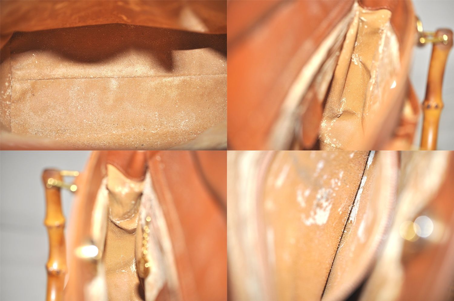 GUCCI グッチ バンブー 2Way ショルダーハンドバッグ 財布 レザー ブラウン ジャンク 4117N DECORATOM_COM_BR