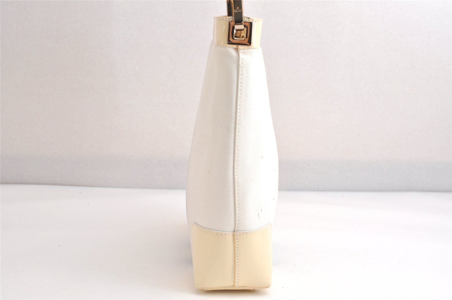 GUCCI グッチ シェリーライン ショルダーハンドバッグ キャンバス レザー 0014231 ホワイト 4133N DECORATOM_COM_BR