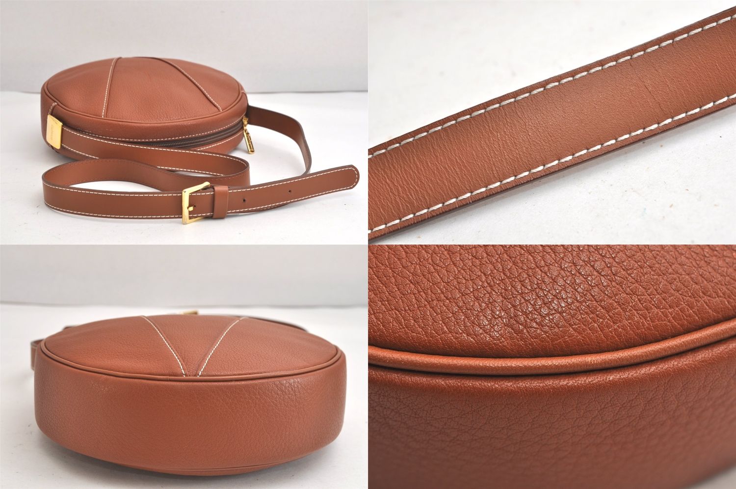 レザー ショルダークロスボディーバッグ