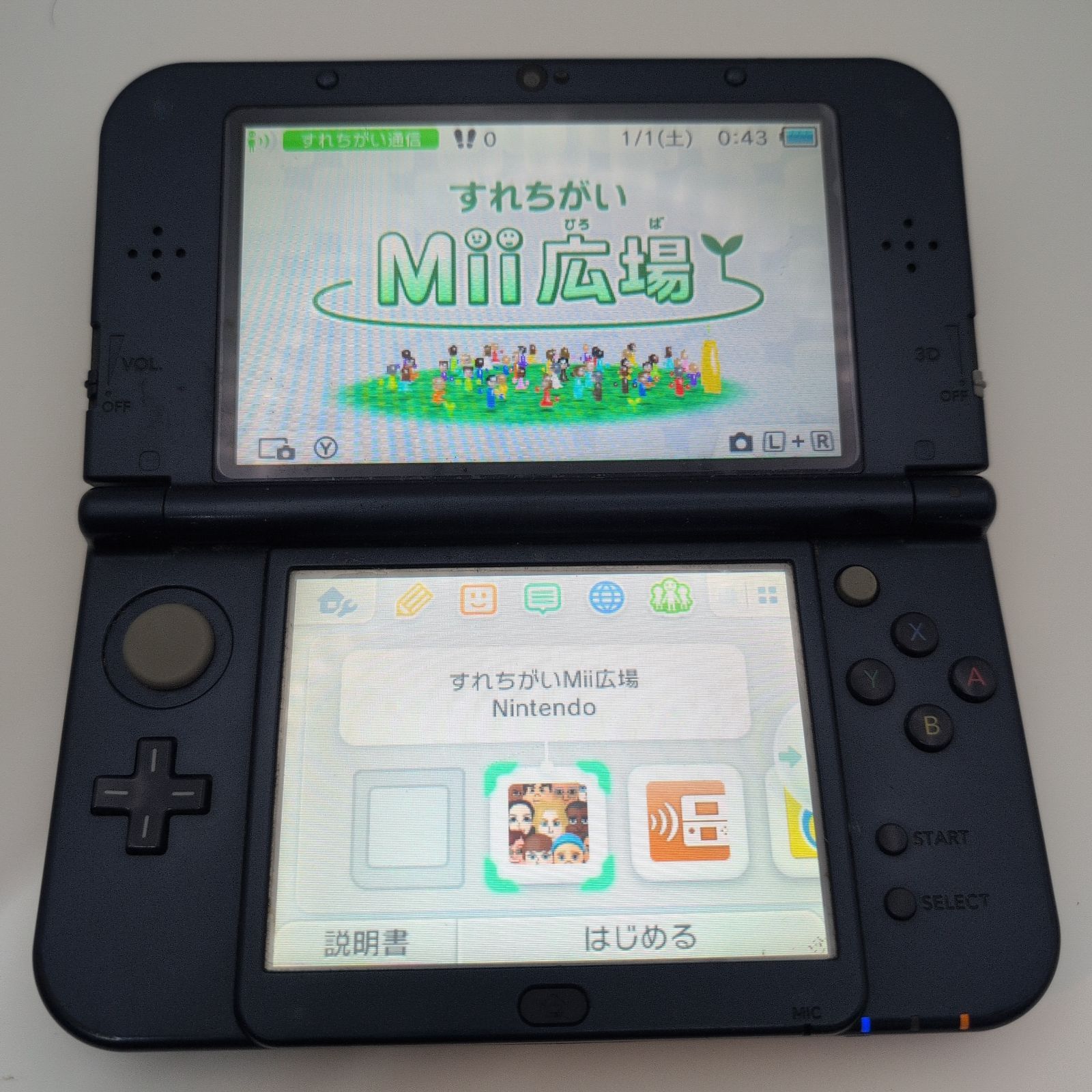 Newニンテンドー3DS LL メタリックブラック 本体 上IPS 動作品