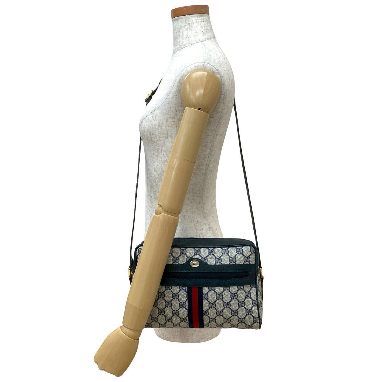 極 美品 GUCCI グッチ オールドグッチ ヴィンテージ シェリーライン GG