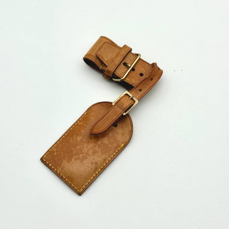 ルイヴィトン ネームタグ ポワニエ セット ヌメ革 名札 ロゴ レザー