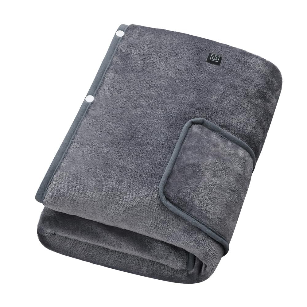 アイリスオーヤマ USB電気毛布 160 80 cm 洗える ダニ退治 2 WAY オフィス キャンプ AEHB FD 1680 A H グレー USB充電タイプ