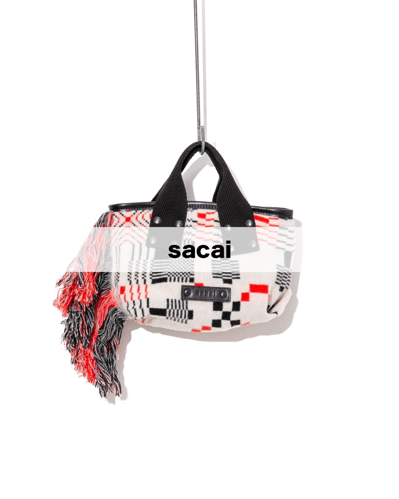 sacai サカイ GEOMETRIC JACQUARD TOTE Sジャガードミニトートバッグ