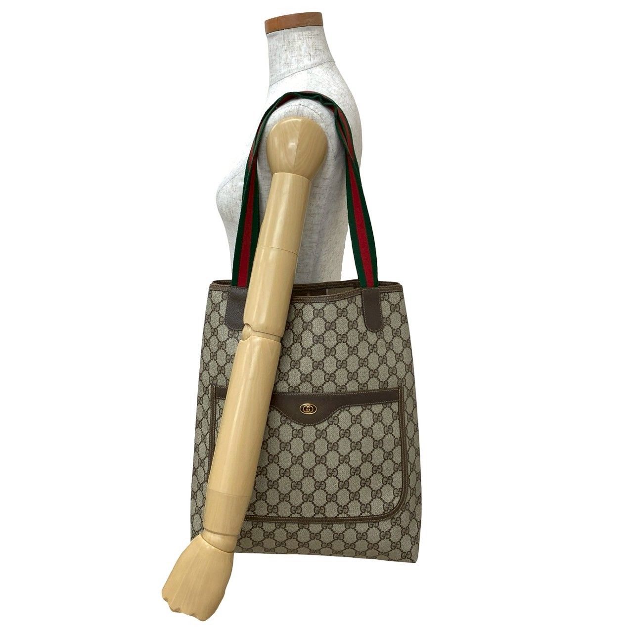 極 美品 GUCCI グッチ オールドグッチ ヴィンテージ シェリーライン GG