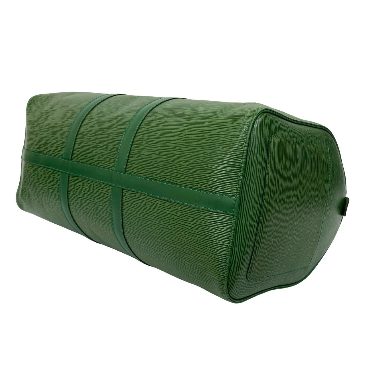 鍵付 LOUIS VUITTON ルイヴィトン ヴィンテージ キーポル 50 エピ レザー 本革 ボストンバッグ 旅行かばん ボルネオグリーン 08618 DECORATOM_COM_BR