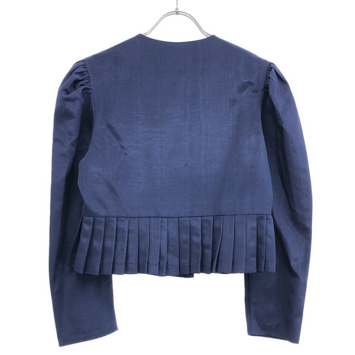 Batsheva バットシェバ パールボタンペプラムセットアップスーツ ブルー 2