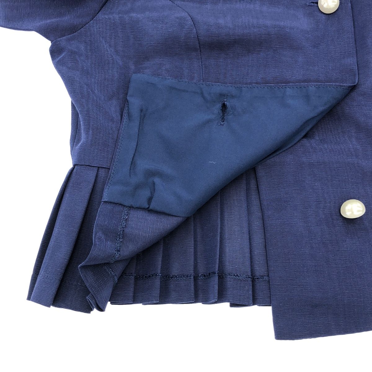 Batsheva バットシェバ パールボタンペプラムセットアップスーツ ブルー 2 MAAHADDERANG_COM