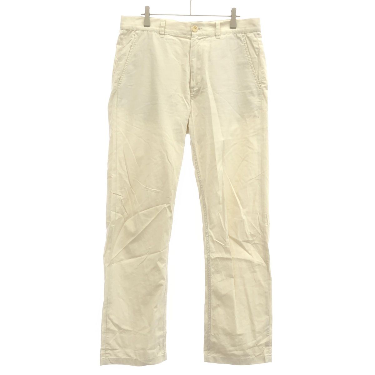 DRIES VAN NOTEN ドリスヴァンノッテン コットンストレートパンツ ホワイト系 48