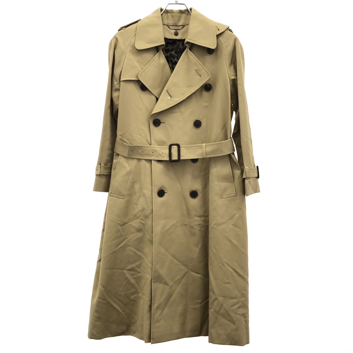 beautiful people ビューティフルピープル ultimate pima twill maxilong trench coat レオパードインナートレンチコート 1835103424 ベージュ 140