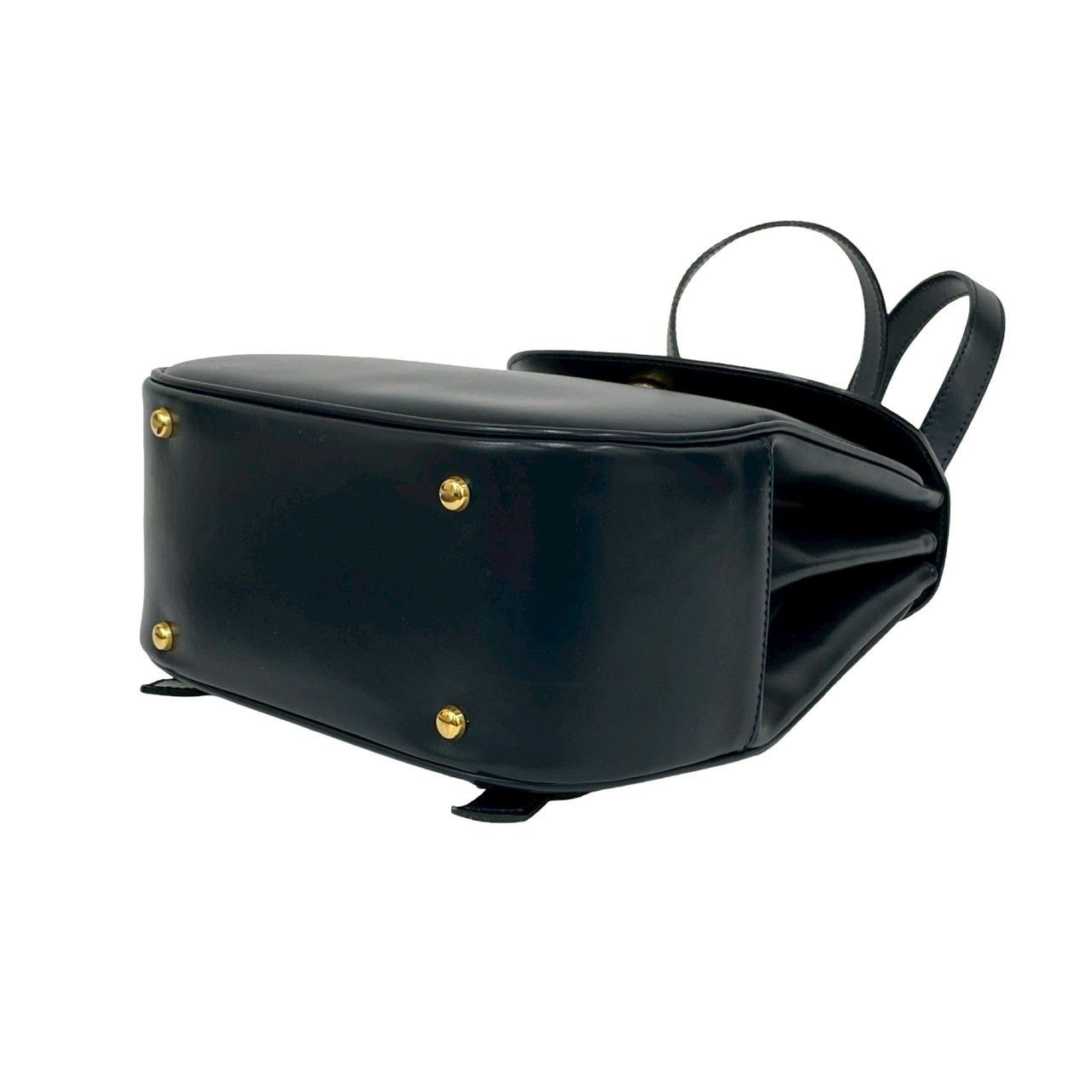 極 美品 CELINE セリーヌ ヴィンテージ ロゴ スターボール 金具 カーフ