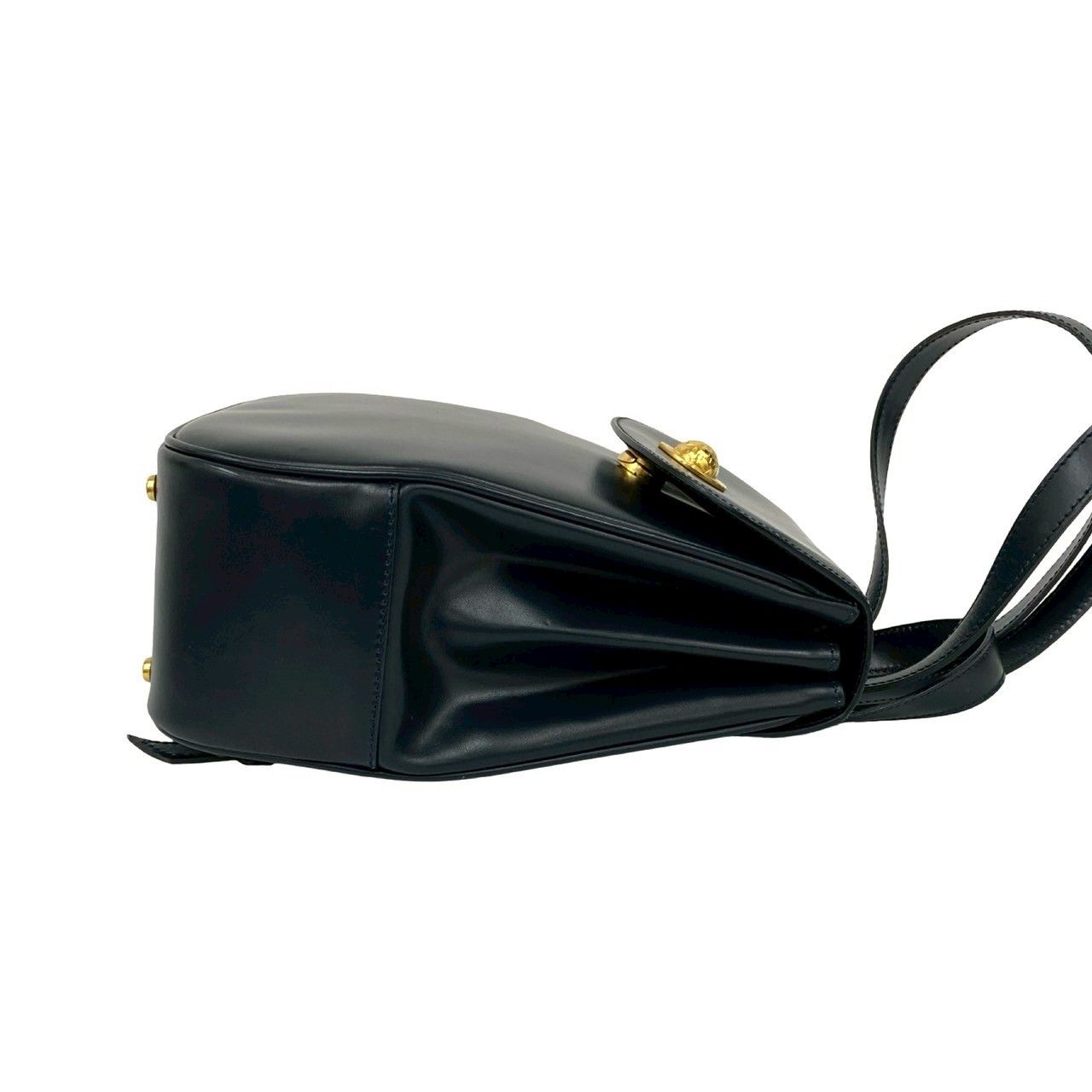 極 美品 CELINE セリーヌ ヴィンテージ ロゴ スターボール 金具 カーフ