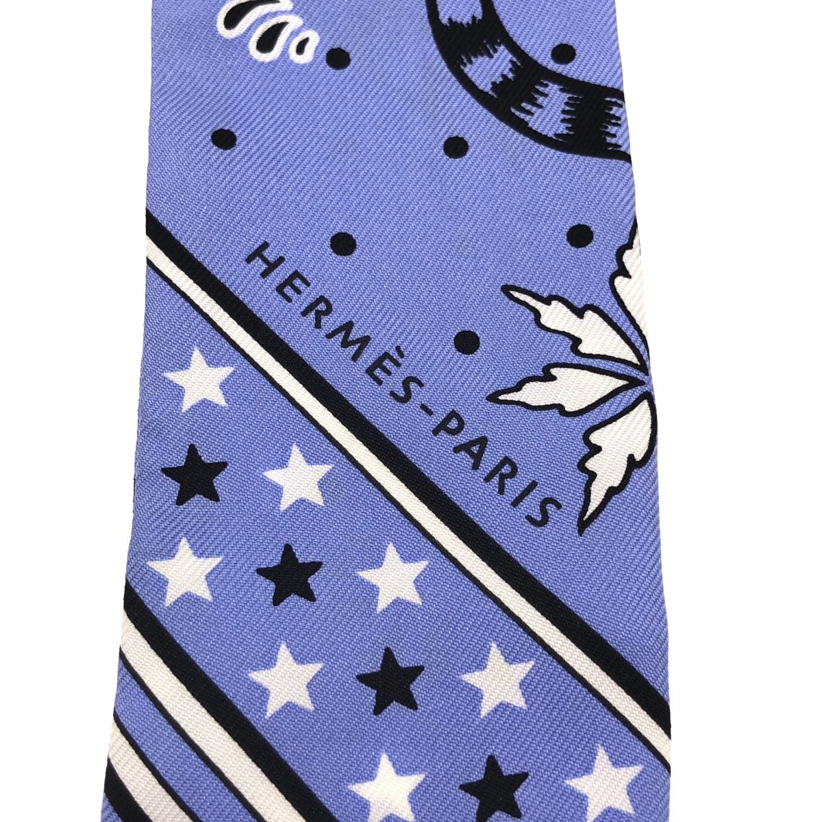 週末SALE HERMES エルメス ツイリー スカーフ レオパード　ブルー　青 HERMES エルメス Les Leopards Bandana レオパード ツイリー シルク