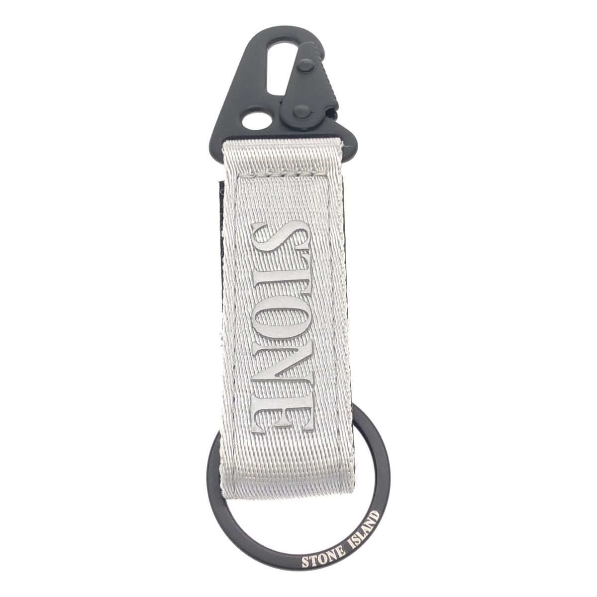STONE ISLAND ストーンアイランド カラビナ ベルクロテープ キーホルダー -S 0155 グレー