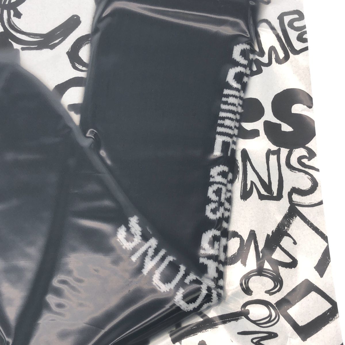  COMME des GARCONS コムデギャルソン ロゴリブソックス ブラック キーホルダー キーリング 小物