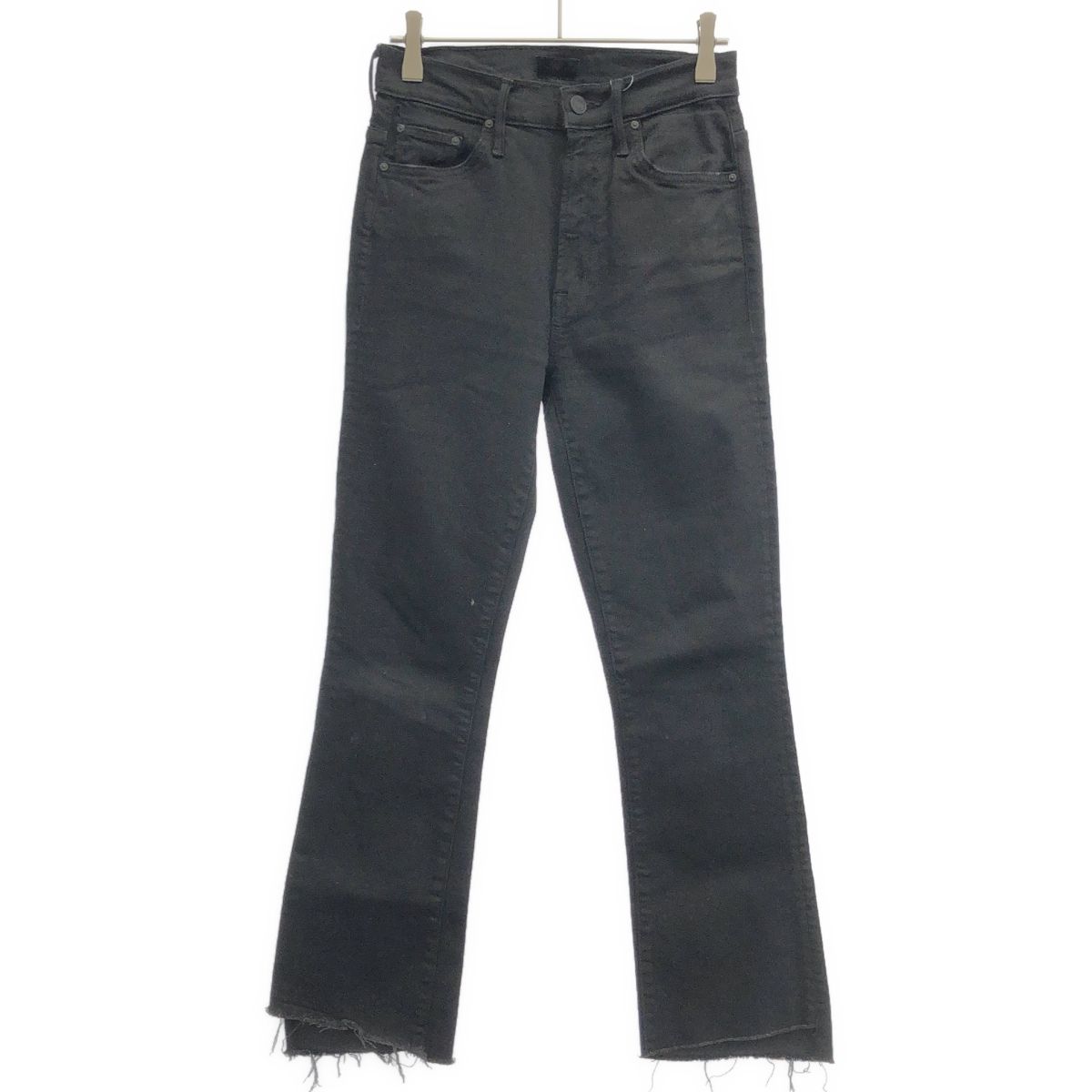 新品未使用 MOTHER インサイダークロップステップフライ デニム 26 黒 MOTHER マザー INSIDER CROP STEP FRAY インサイダークロップステップ