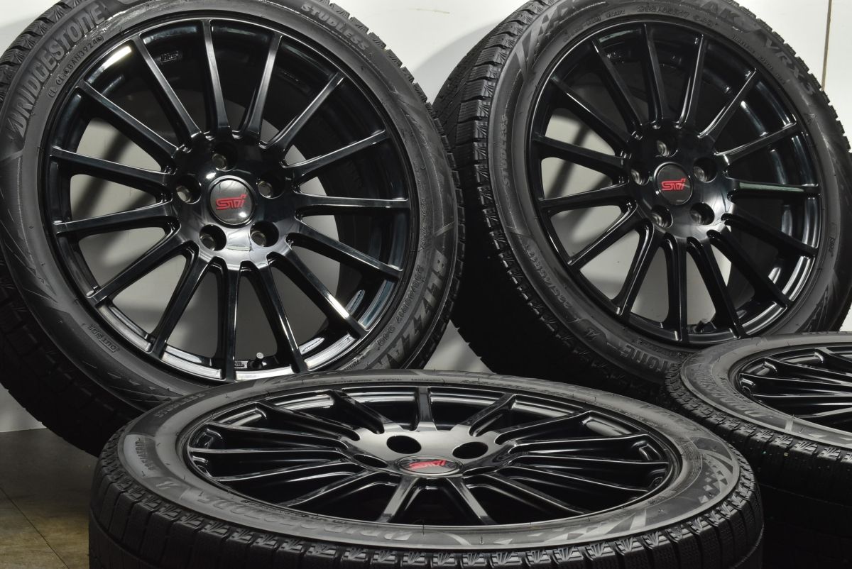VRX 3付 バリ溝 スバル STI 17 in 7 J 55 PCD 114 3 ブリヂストン ブリザック 235 45 R インプレッサ スポーツ WRX 可