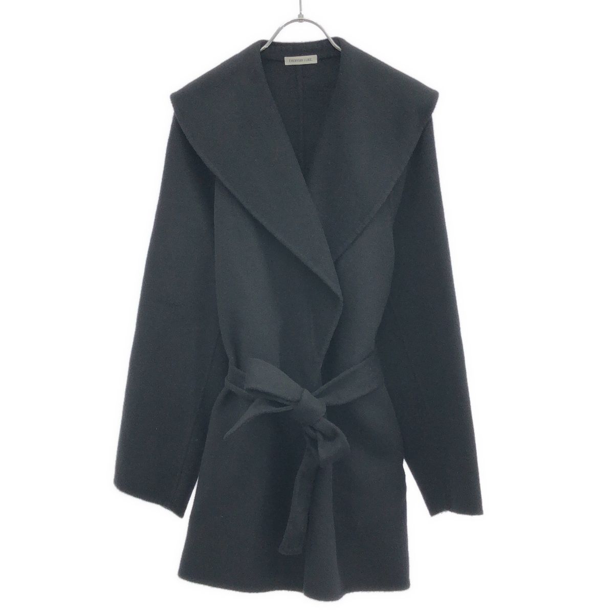 Deuxieme Classe EVERYDAY I LIKE. ドゥーズィエムクラス エヴリデイアイライク 22AW Short Gown Coat ウールカシミヤショートガウンコート 22020500802030 ブラック F