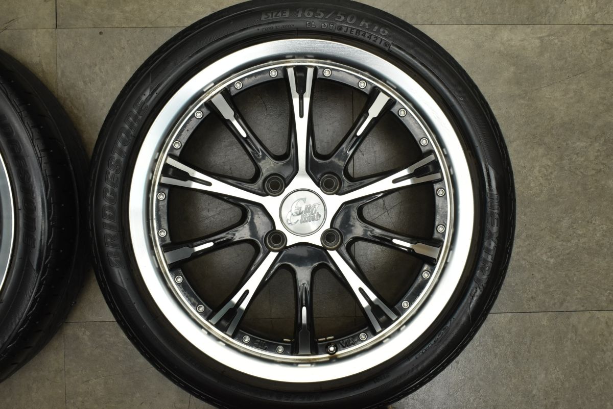  ホイールのみ可 クリフクライム 16 in 5 0 J 45 PCD 100 ブリヂストン ネクストリー 165 50 R ピクシス N BOX ワゴンR デリカミニ モコ 16インチ タイヤ ホイールセット